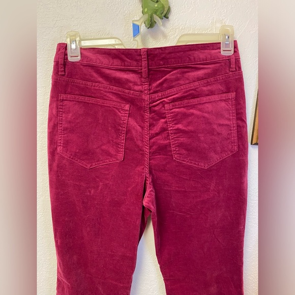 Forever 21 Velvet Flared Bell Bottom Pant XL 31x31 Dark Pink Y2K Hippie Festival - Picture 6 of 16